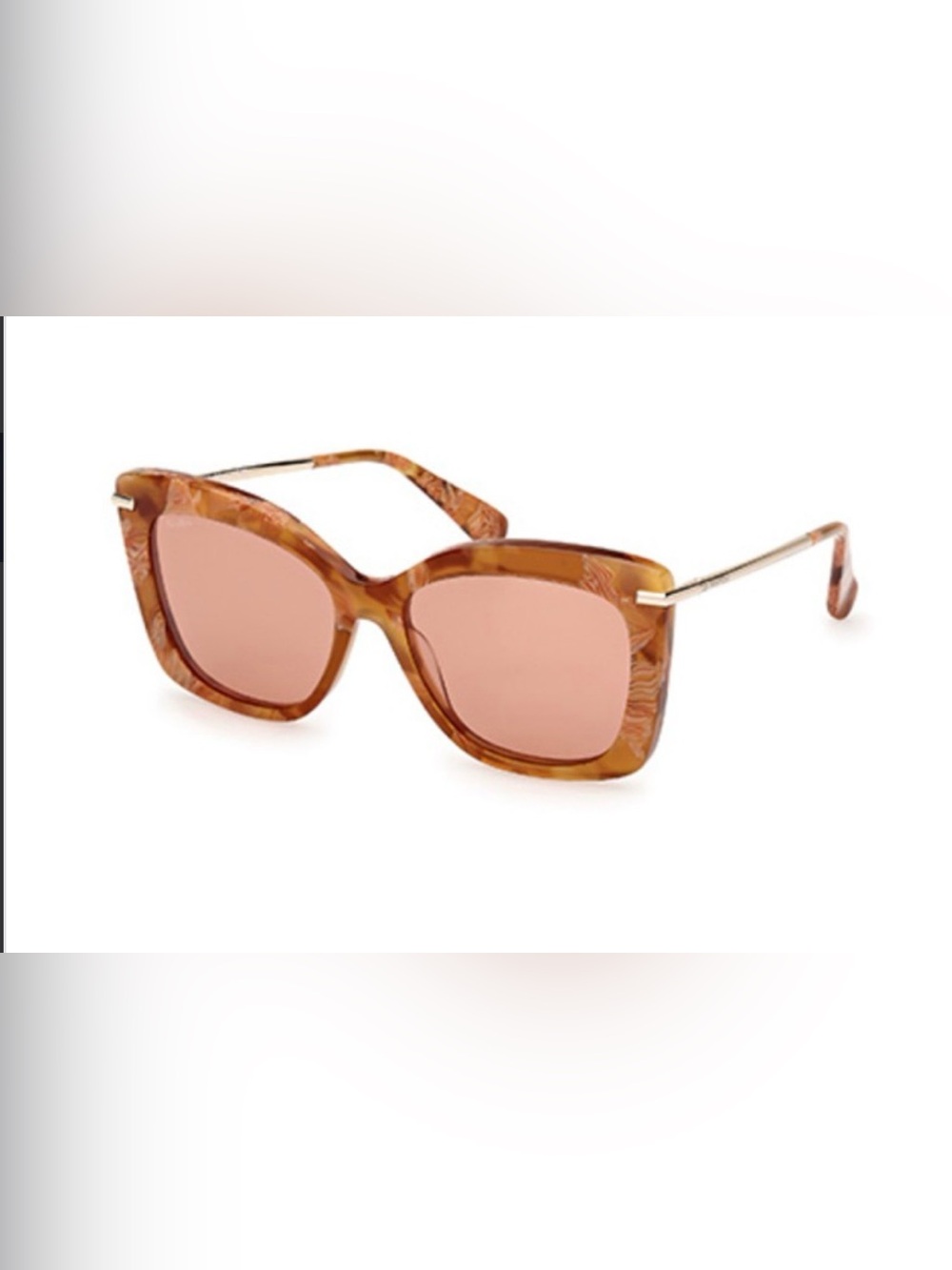 MaxMara Tortoiseshell Cat-Eye Sunglasses - cream/brown MM0101